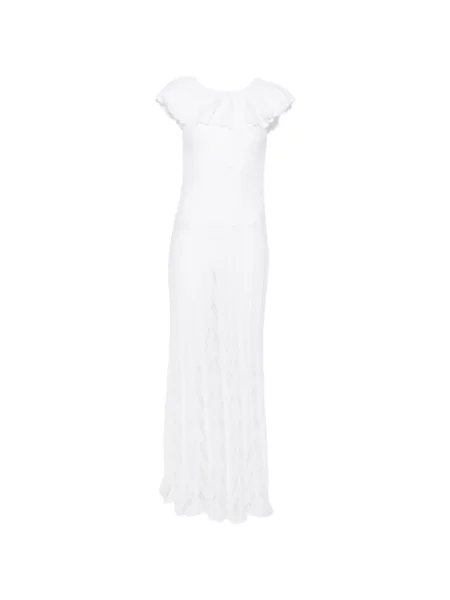 Rochie maxi Antonino Valenti cu volane alb