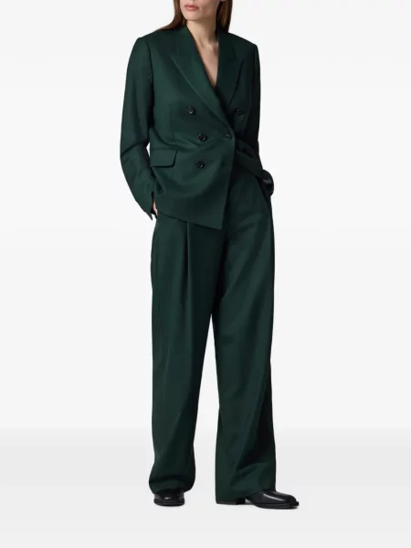 Pantaloni Paul Smith de lână verde