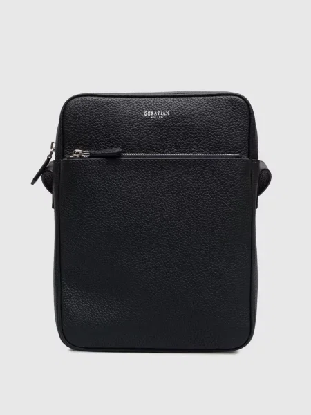 Кожаная сумка Serapian без каблука синяя