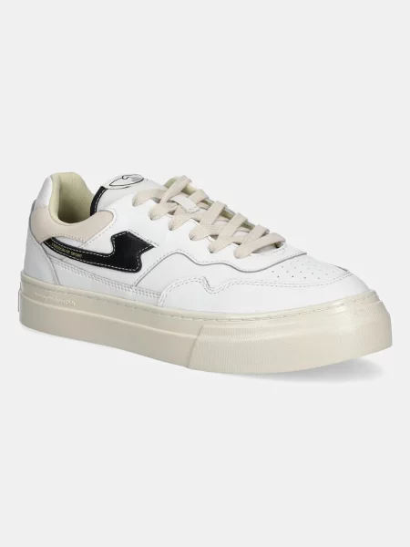 Kožené tenisky Stepney Workers Club s perlami bílé