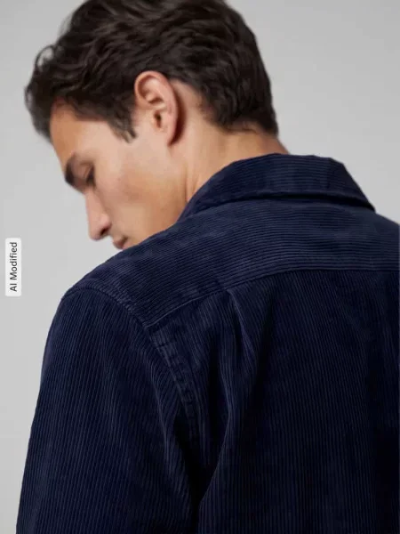 Koszula sztruksowa z brustaszami Polo Ralph Lauren granatowa