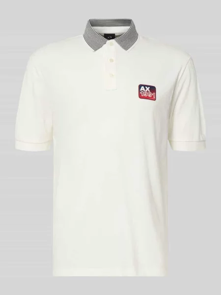 Koszulka polo z detalem z logo Armani Exchange białe