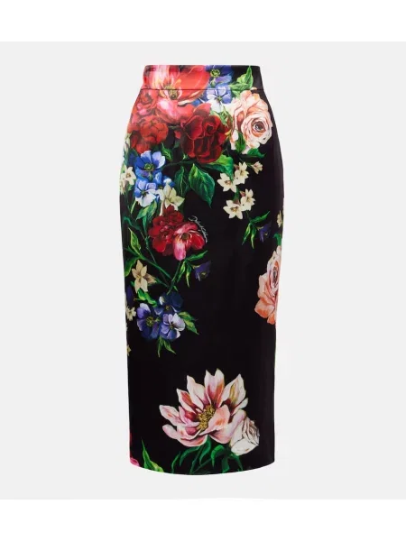 Fustă midi Dolce&gabbana cu model floral până la genunchi