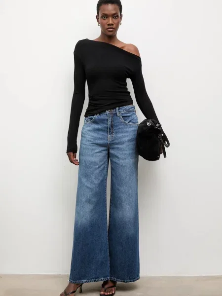 Kavbojke Answear.LAB mornarsko modra