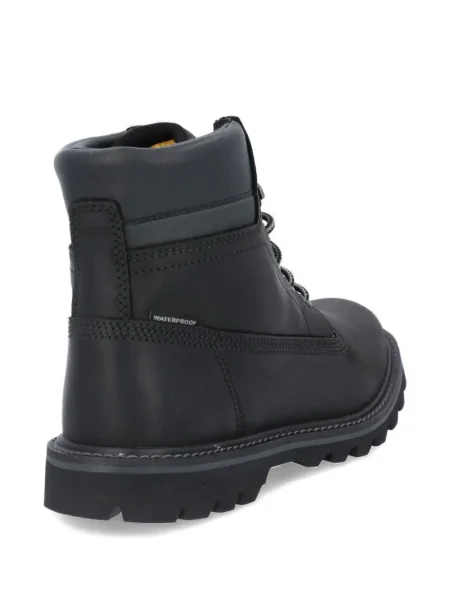Kožne trekking gležnjače Caterpillar s vezicama crna