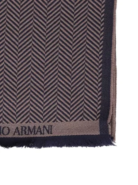 Vuneni šal Giorgio Armani s herringbone uzorkom