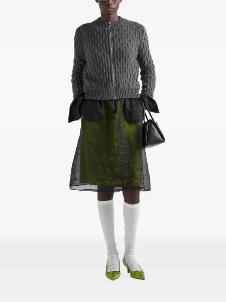 Cardigan Prada de lână gri