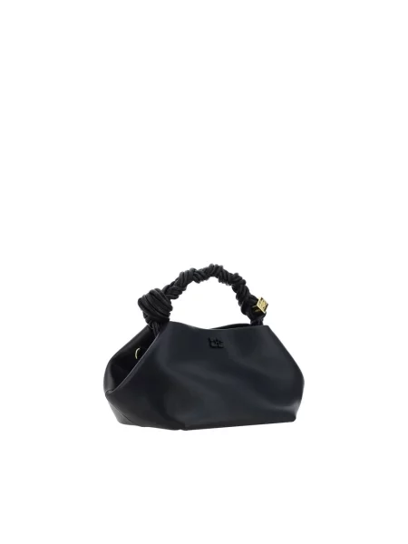 Torebka crossbody Ganni biznesowa z nadrukiem czarna