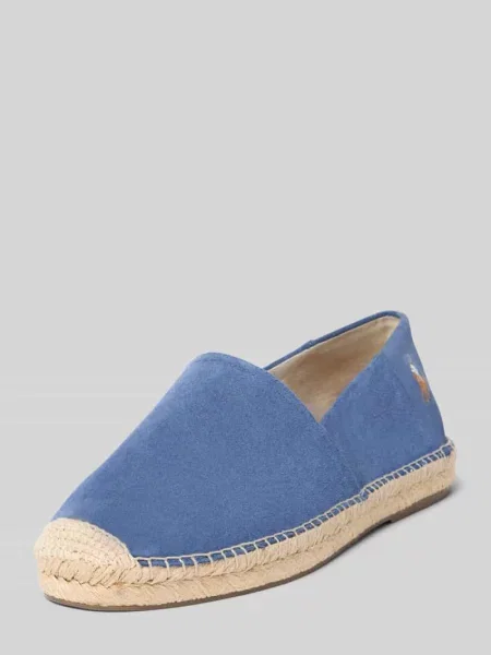 Espadryle z wyhaftowanym logo model ‘CEVIO’ Polo Ralph Lauren niebieskie