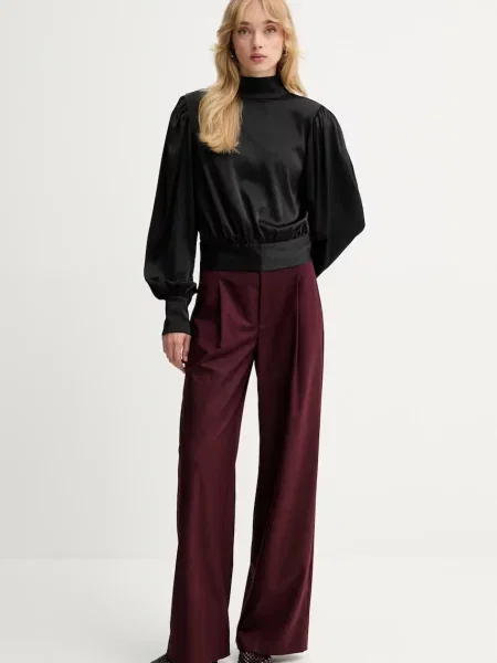 Блузка Gestuz однотонна чорний