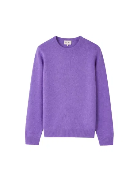 GOBI Cashmere Pulover Women's Essential Cashmere Crewneck Sweater mov neon
