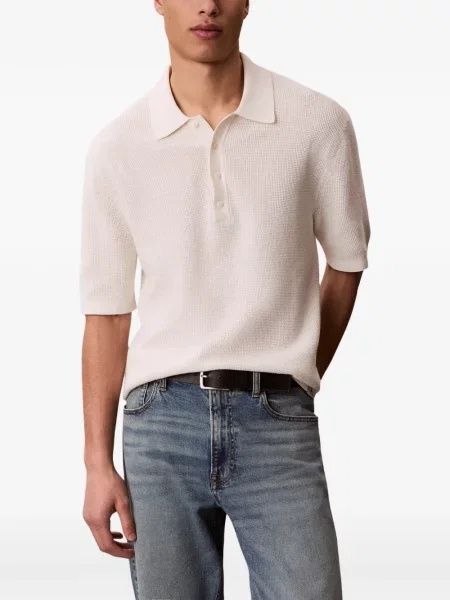 Tricou polo Calvin Klein tricotate