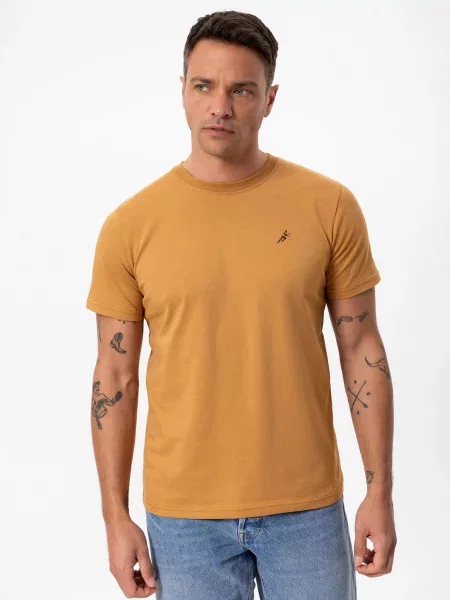 Moxx Paris Tricou maro cămilă alb