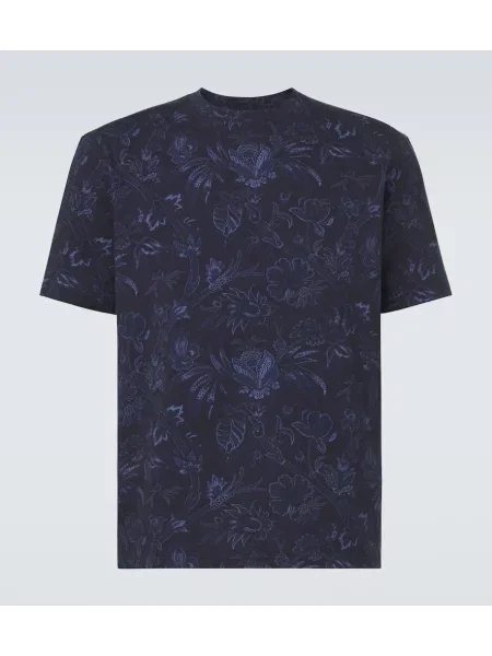 Tricou Etro cu model floral albastru