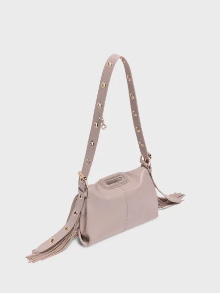 Шкіряна сумка Maje бежева