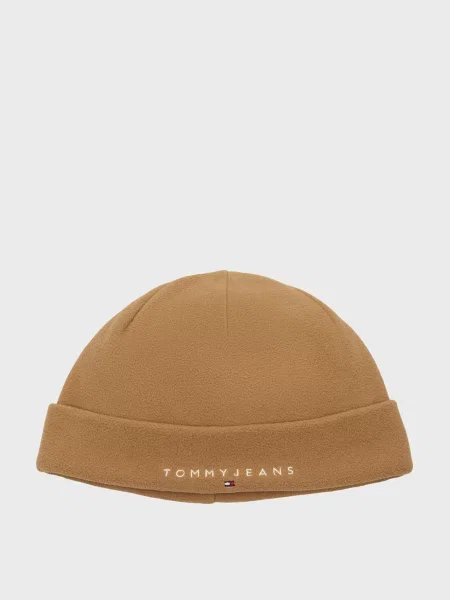 Флисовая шапка Tommy Jeans бежевая