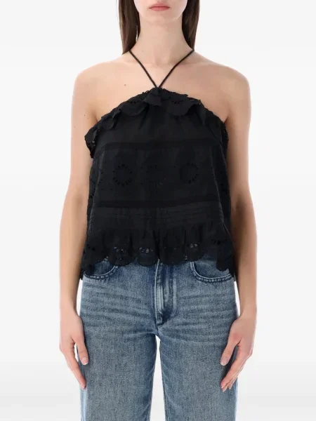 Top Marant Etoile cu gât halter negru