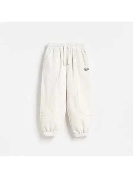 Reserved Jogger kalhoty s bavlnou světle šedá