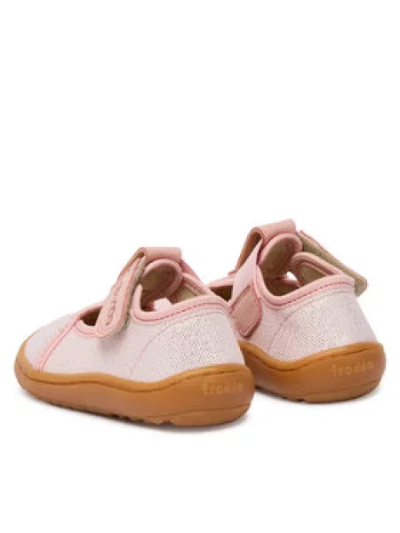Bačkory Froddo Barefoot Canvas T-Bar M růžová