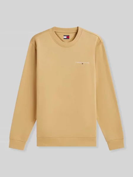 Bluza o kroju regular fit z małym napisem z logo Tommy Jeans beżowa