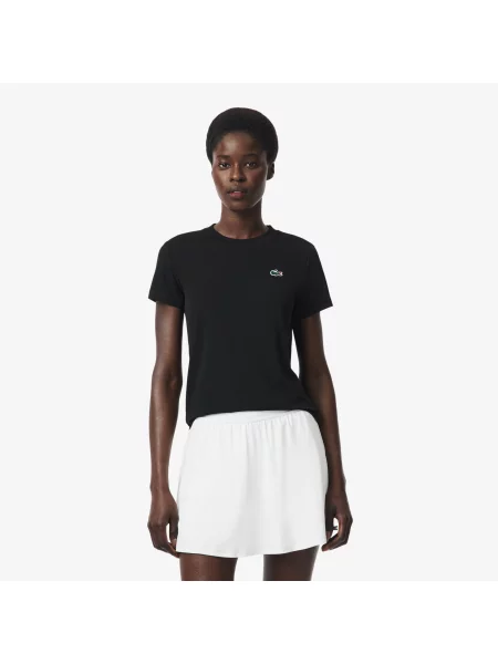 Lacoste Sportowa Koszulka Ultra Dry Slim Fit czarna