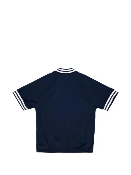 Ριγέ μισό φερμουάρ με κολάρο polo Mitchell & Ness μπλε