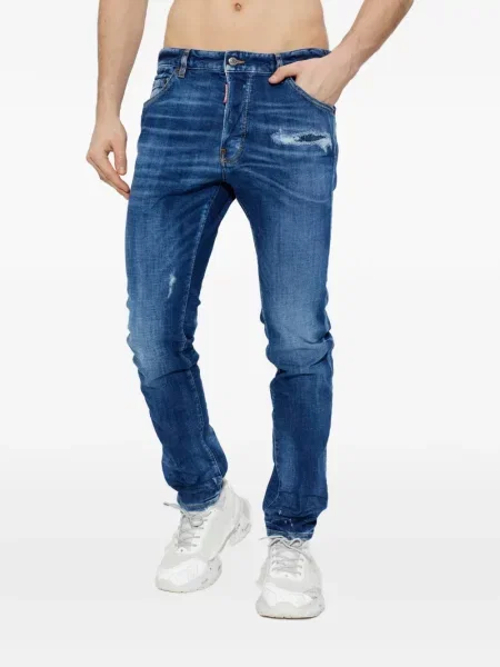 Blugi Dsquared2 zdrențuiți albastru