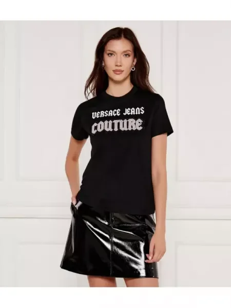 Versace Jeans Couture Póló goth patch fekete
