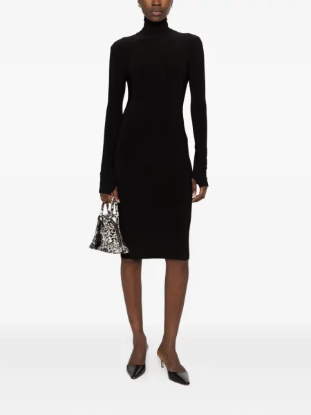 Lung rochie midi Norma Kamali negru