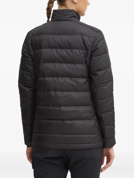 Pruhovaná džínová bunda Adidas s kapucí černá