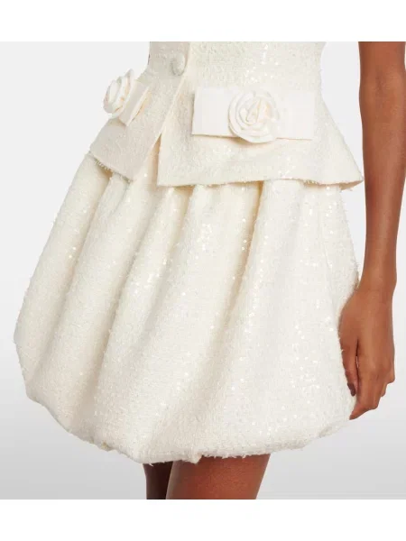 Rochie Self-portrait cu funde alb