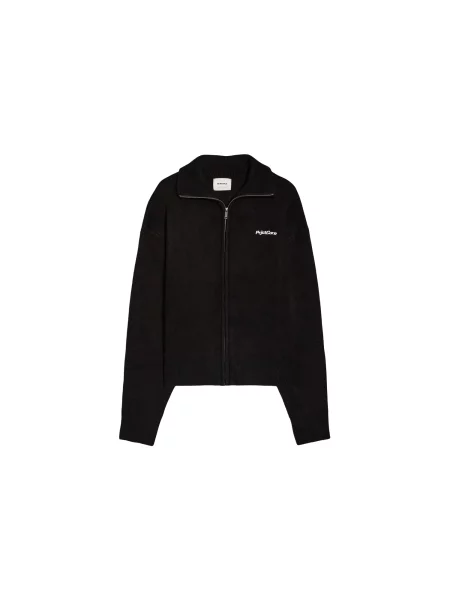 Bershka Geacă tricotată negru alb