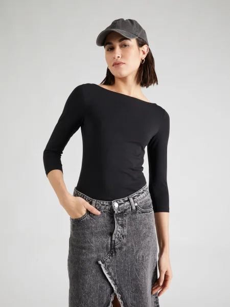 ABOUT YOU Tricou Hedda negru alb