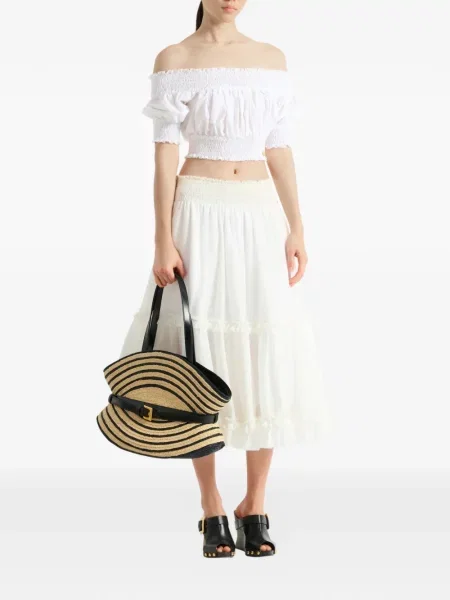 Lung fustă Balmain alb