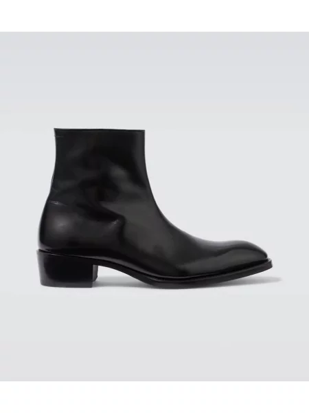 Cizme scurte Tom Ford din piele negru