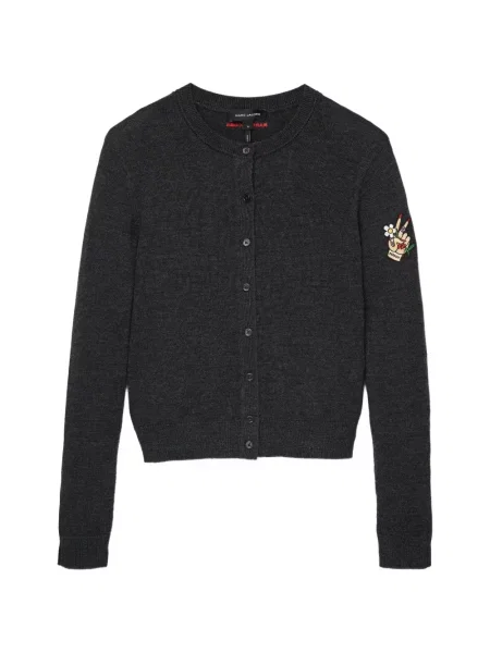 Cardigan Marc Jacobs cu aplicații gri