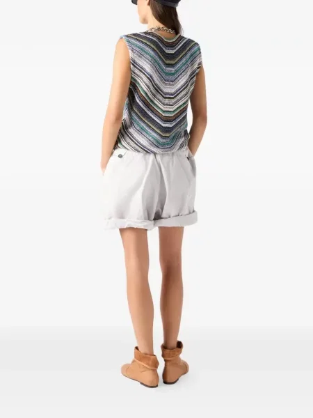 Top Missoni cu dungi albastru