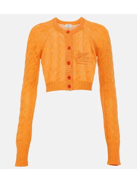 Cardigan Etro din cașmir portocaliu