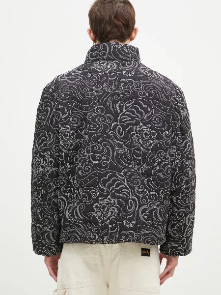 Тигровый пуховик Kenzo черный