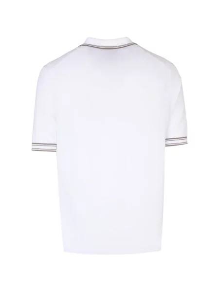Tricou polo Peserico cu dungi alb