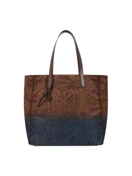 Shopperka Etro z nadrukiem brązowa