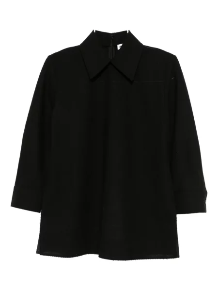 Gulerat top Jil Sander de lână negru
