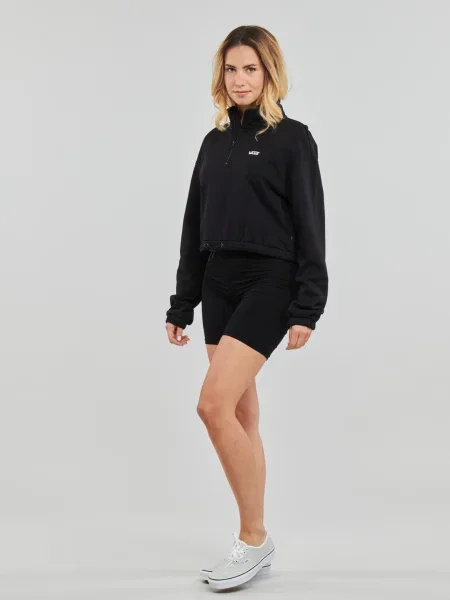Hanorac din fleece Vans din fleece de jumătate de fermoar negru