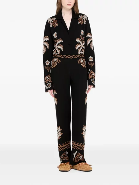 Pantaloni Alanui tricotate negru