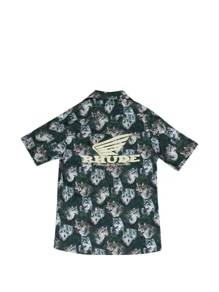 Cămașă Rhude cu imagine verde