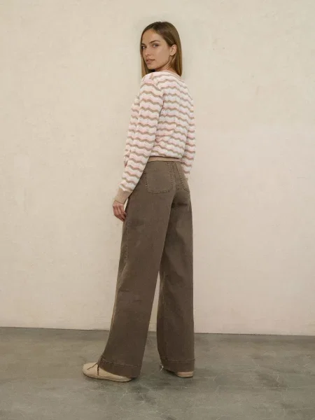 Широкі джинси коричневий