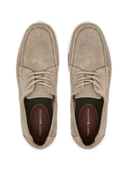 Sneakerși Tommy Hilfiger din piele de căprioară