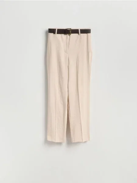 Reserved Pantaloni cu curea crem
