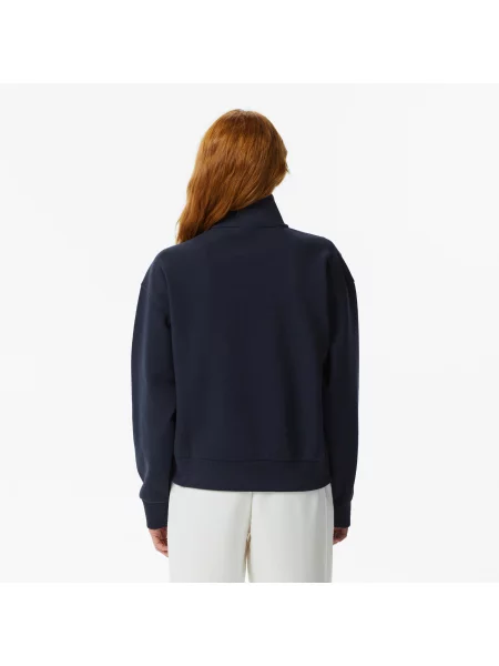 Lacoste Bluza Z Piki Na Ze Stójką granatowa