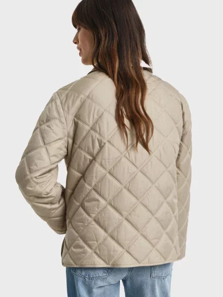 Стьобана з коміром куртка Gant бежева